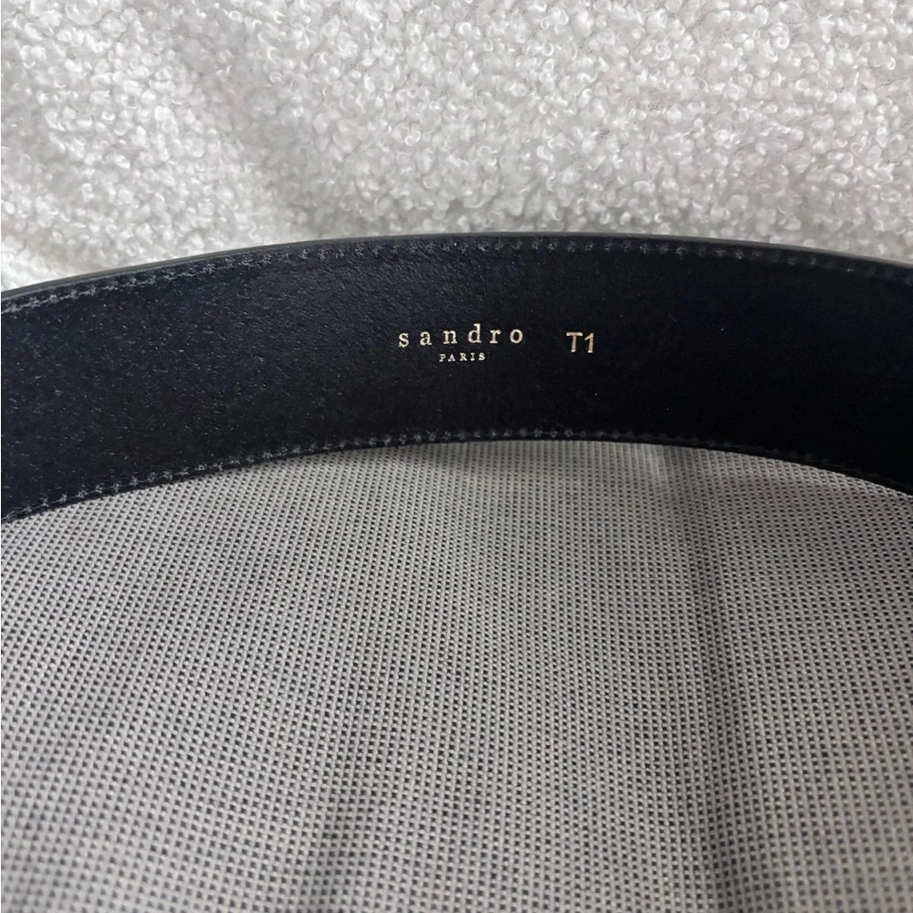 SANDRO Paris Leather Belt 1 small - Picture 5 of 6